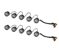 HELLA 2PT 010 458-701 LED-Daytime Running Light Set - LEDayFlex - 12/24V - round - Fitting - Lens Colour: Crystal clear - Cable: 120mm - Vehicle Front - Set