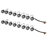 HELLA 2PT 010 458-771 LED-Daytime Running Light Set - LEDayFlex - 12/24V - Round - Fitting - Lens Colour: Crystal clear - Cable: 120mm - Vehicle Front - Set