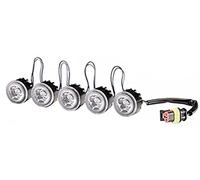 HELLA 2PT 177 696-711 LED-Daytime Running Light Set - LEDayFlex - 12/24V - Round - Fitting - Lens Colour: Crystal clear - Cable: 120mm - Vehicle Front - Set