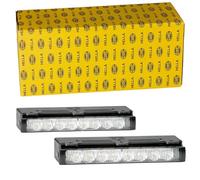HELLA 2PT 980 970-871 LED-Daytime Running Light Set - LEDayLine Zero - 24V | rectangular - mounting - Lens Colour: Crystal clear - Cable: 1000mm - Vehicle Front - Kit