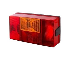 HELLA 2SD 006 040-141 Rearlight - Bulb - 24/12V - mounting - Lens Colour: Red/Yellow - Plug: Blade Terminal - right - Quantity: 1