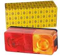 HELLA left rear light with license plate light, rectangular