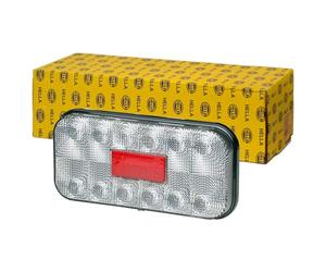 HELLA 2VA 011 900-031 Rearlight - LED - 24V - mounting/Bolted - Lens Colour: Crystal clear/Crystal clear - LED colour: White - Plug: Round Plug - left/right - Quantity: 1