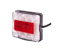 HELLA 2VA 980 720-001 Rearlight - LED - 12/24V - mounting/Bolted - Lens Colour: Red/transparent/transparent - Cable: 500mm - Plug: open cable ends - right/left