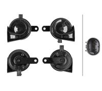 HELLA Trumpet Horn - OE-CONNECT HORN TE26 SET - 12V - 110dB(A) - Frequency range from: 400Hz - Frequency range to: 500Hz - High Tone/Low Tone - Electric - Quantity: 2 - 3FH 012 010-051
