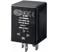 HELLA 4DM 009 492-001 Flasher Unit - 24V - 4-pin connector - mounting - Electronic - with holder