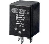 HELLA 4DM 009 492-001 Flasher Unit - 24V - 4-pin connector - mounting - Electronic - with holder