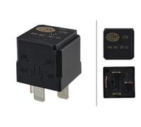 HELLA 4RA 007 791-011 Relay, main current - 12V - 4-pin connector - Wiring Diagramme: S2 - Plug: B - Normally Open Contact - Colour: Black - without holder
