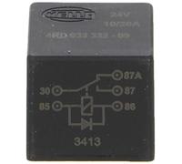 HELLA 4RD 933 332-091 Relay, main current - 24V - 5-pin connector - Changeover Contact - with suppression diode