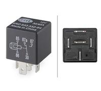HELLA 4RD 933 332-641 Relay, main current - 12V - 5-pin connector - Wiring Diagramme: W2 - Changeover Contact - Colour: Black - without holder