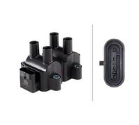 HELLA 5DA 193 175-391 Ignition Coil - 12V - 4-pin connector - Bolted