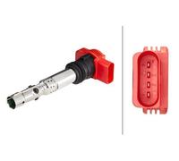 HELLA 5DA 193 175-701 Ignition Coil 12V Voltage With 4 Pins Plugged Fits Audi