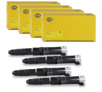 HELLA 5DA 358 000-411 Ignition Coil - 12V - 2-pin connector - Flush-Fitting Pencil Ignition Coils - Bolted