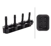 HELLA 5DA 358 000-871 Ignition Coil 12V Voltage With 6 Pins Fits Opel Vauxhall