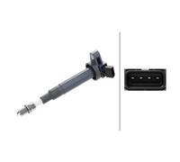 HELLA 5DA 358 057-121 Ignition Coil - 12V - 4-pin connector - Bolted