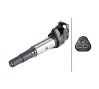 HELLA 5DA 358 057-391 Ignition Coil - 3-pin connector - Plugged