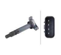 HELLA 5DA 358 057-401 Ignition Coil - 4-pin connector - Bolted