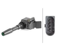 HELLA 5DA 358 057-501 Ignition Coil With 4 Pins Bolted Fits Audi Replacement