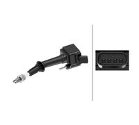 HELLA 5DA 358 057-921 Ignition Coil With 4 Pins Bolted Fits Opel Vauxhall