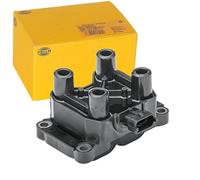 HELLA 5DA 358 168-491 Ignition Coil - 12V - 3-pin connector - Block Ignition Coil - Bolted