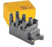 HELLA 5DA 358 168-581 Ignition Coil - 12V - 4-pin connector - Block Ignition Coil - Bolted