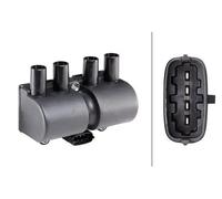 HELLA 5DA 193 175-561 Ignition Coil - 12V - 4-pin connector - Bolted