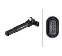 HELLA 5DA 193 175-761 Ignition Coil - 12V - 3-pin connector - Bolted