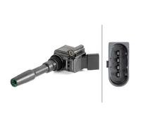 HELLA 5DA 358 057-501 Ignition Coil With 4 Pins Bolted Fits Audi Replacement
