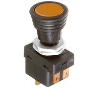 HELLA 6ED 004 778-031 Switch - S07 - Pull switch control - Number of connectors: 3 - Bolted - On/Off Switch - Bore Ø: 14.5mm - Switch Lighting: Orange