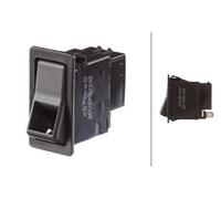 HELLA 6HH 004 570-481 Hazard Light Switch - 24V - Equipment Vart.: I-0 - Number of connectors: 9 - Fitting - with comfort function