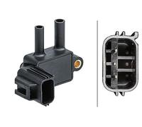 HELLA 6PP 009 409-601 Sensor, exhaust pressure - 3-pin connector - Bolted