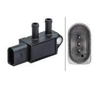 HELLA 6PP 009 409-621 Sensor, exhaust pressure - 3-pin connector - Bolted