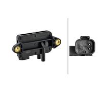 HELLA 6PP 009 409-681 Sensor, exhaust pressure - 3-pin connector - Bolted