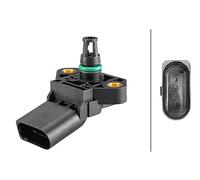 HELLA 6PP 358 152-251 Sensor, boost pressure - 4-pin connector - Bolted