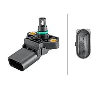 HELLA 6PP 358 152-261 Sensor, boost pressure - 4-pin connector - Bolted