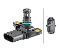 HELLA 6PP 358 152-381 Sensor, boost pressure - 4-pin connector - Bolted