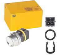 HELLA 6PT 009 107-421 Sensor, coolant temperature - 12V - 4-pin connector - Plugged - with seal - with retaining ring