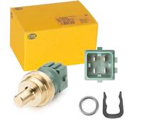 HELLA 6PT 009 107-541 Sensor, coolant temperature - 12V - 4-pin connector - Plugged - with seal - with retaining ring