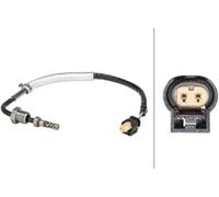 HELLA 6PT 358 181-061 Sensor, exhaust gas temperature - 2-pin connector - Bolted - Cable: 230mm