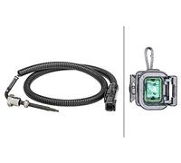 HELLA 6PT 358 181-361 Sensor, exhaust gas temperature - 2-pin connector - Bolted - Cable: 575mm