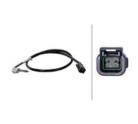 HELLA 6PT 358 181-881 Sensor, exhaust gas temperature - 2-pin connector - Bolted - Cable: 605mm