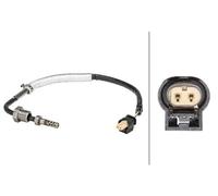 HELLA 6PT 358 181-061 Sensor, exhaust gas temperature - 2-pin connector - Bolted - Cable: 230mm