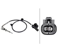Hella Exhaust Gas Temperature Sensor 6PT 358 226-171, 2-pin, Bolted, 496 mm Cable