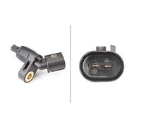 HELLA 6PU 009 106-071 Sensor, wheel speed - 12V - 2-pin connector