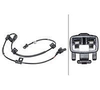 HELLA 6PU 012 679-701 Sensor, wheel speed - 12V - 2-pin connector - Front Axle Right - Cable: 970mm - with holder