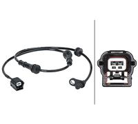 HELLA 6PU 012 679-821 Sensor, wheel speed - 12V - 2-pin connector - Rear Axle Left - Cable: 754mm