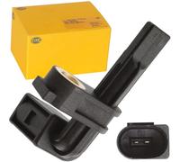 HELLA 6PU 012 806-411 Sensor, wheel speed - 2-pin connector - Front and Rear - Total Length: 57mm - Connector Shape: Angled