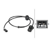 ABS wheel speed sensor Rear Axle Inductive Sensor 6PU 012 806-901 HELLA for VW