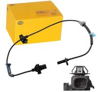 HELLA 6PU 230 040-431 Sensor, wheel speed - 2-pin connector - Front - with holder