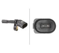 HELLA 6PU 012 039-031 Sensor, wheel speed - 12V - 2-pin connector - without cable
